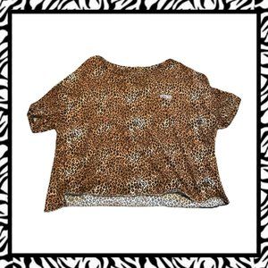Victoria's Secret Pink Leopard Cropped Tee